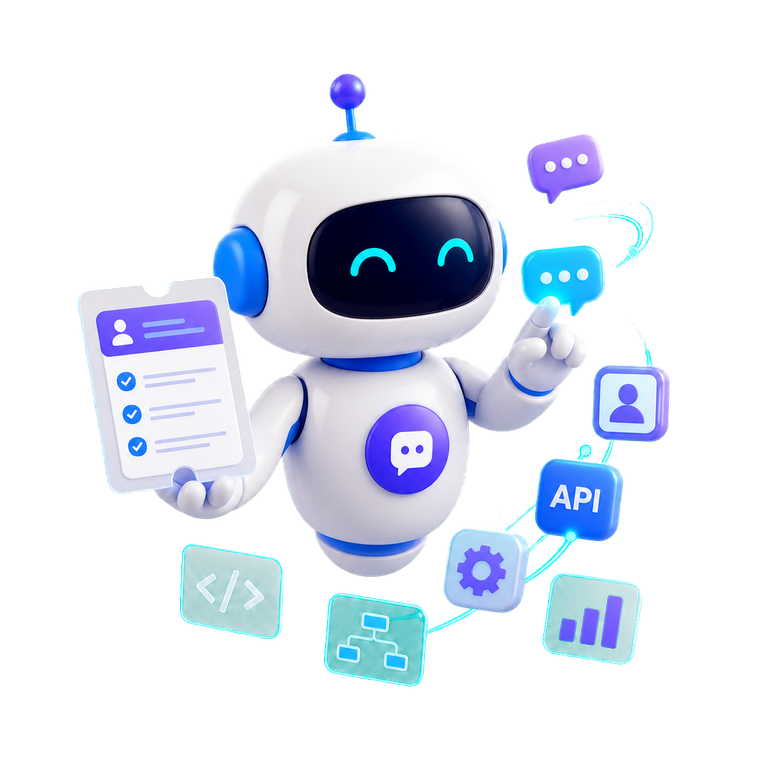 AI Chat bot handling customer service tasks